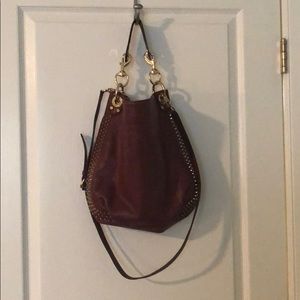 Rebecca Minkoff Maroon Leather Studded Handbag